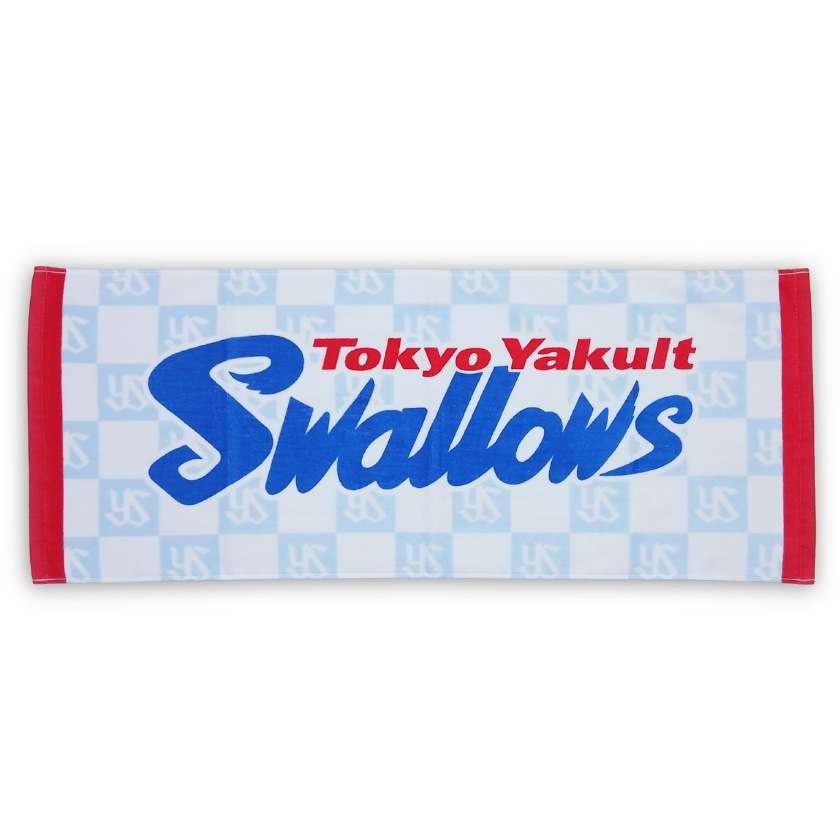 【発売中】Swallowsロゴフェイスタオル（格子柄）