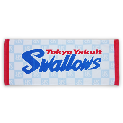 【発売中】Swallowsロゴフェイスタオル（格子柄）
