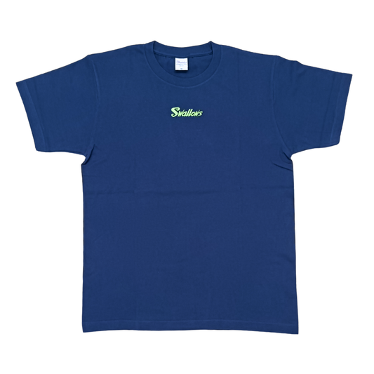 Swallows刺繍Tシャツ(ネイビー×刺繍グリーン)