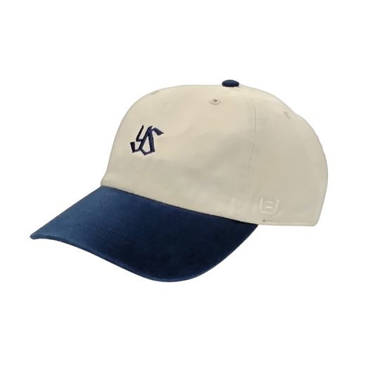 【2026新作】B-Union ysロゴキャップ/アイボリー×ネイビー