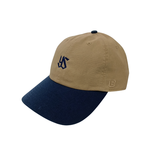 【2026新作】B-Union ysロゴキャップ/ベージュ×ネイビー