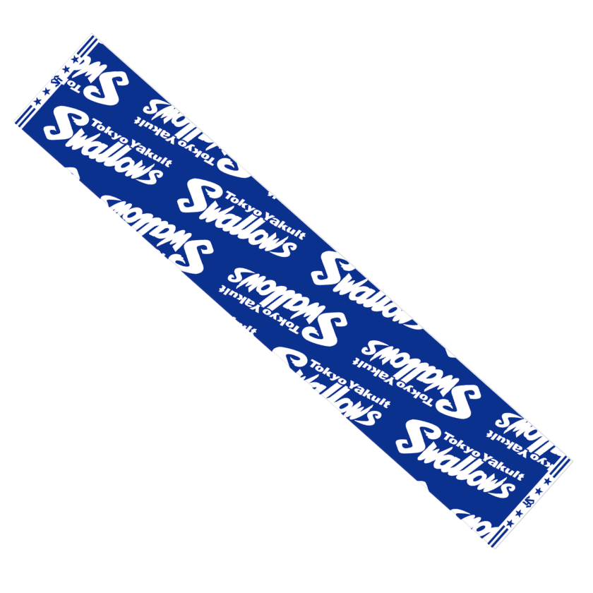 【８月初旬発売予定】スワローズロゴマフラータオル/総柄ブルー