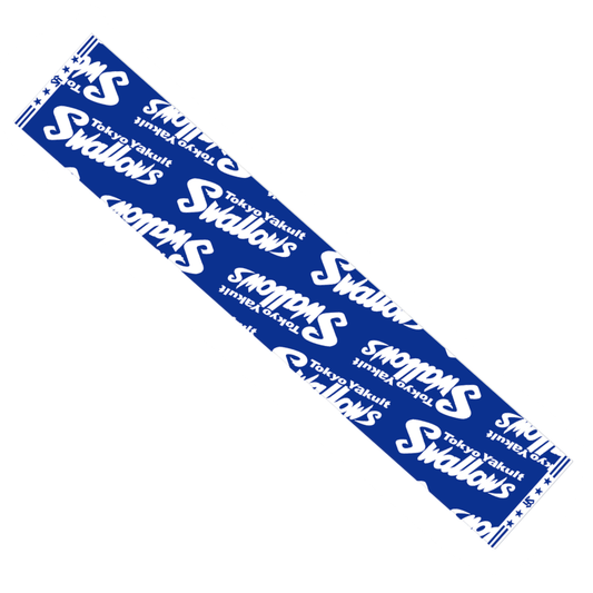 【８月初旬発売予定】スワローズロゴマフラータオル/総柄ブルー