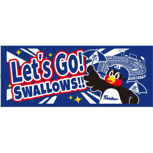 Let’ｓ Go スワローズフェイスタオル　つば九郎