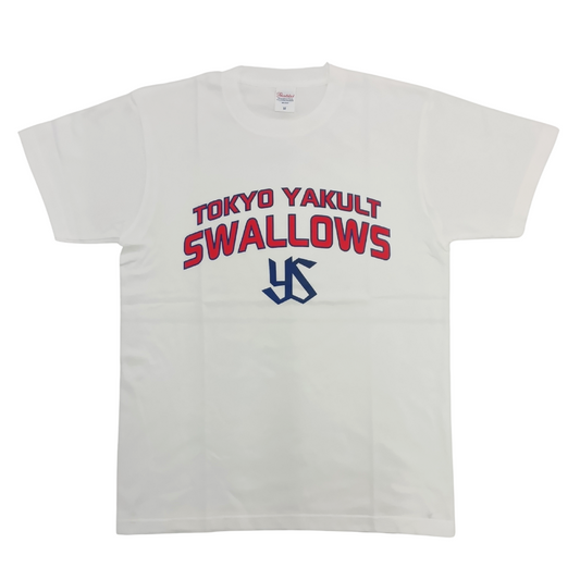 SwallowsロゴTシャツC（ホワイト×レッド）