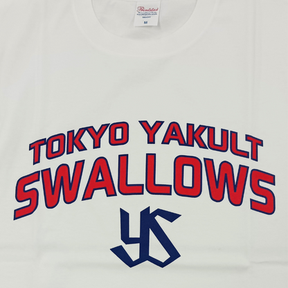 SwallowsロゴTシャツC（ホワイト×レッド）