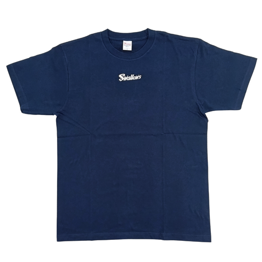 Swallows刺繍Tシャツ(ネイビー×刺繍ホワイト)